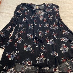 Black floral Free People dress